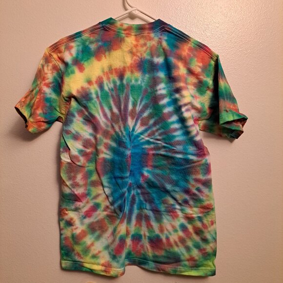 Vintage 90's Jerzees Tie Dye Heavyweight Cotton Short Sleeve T-Shirt - Picture 2 of 5
